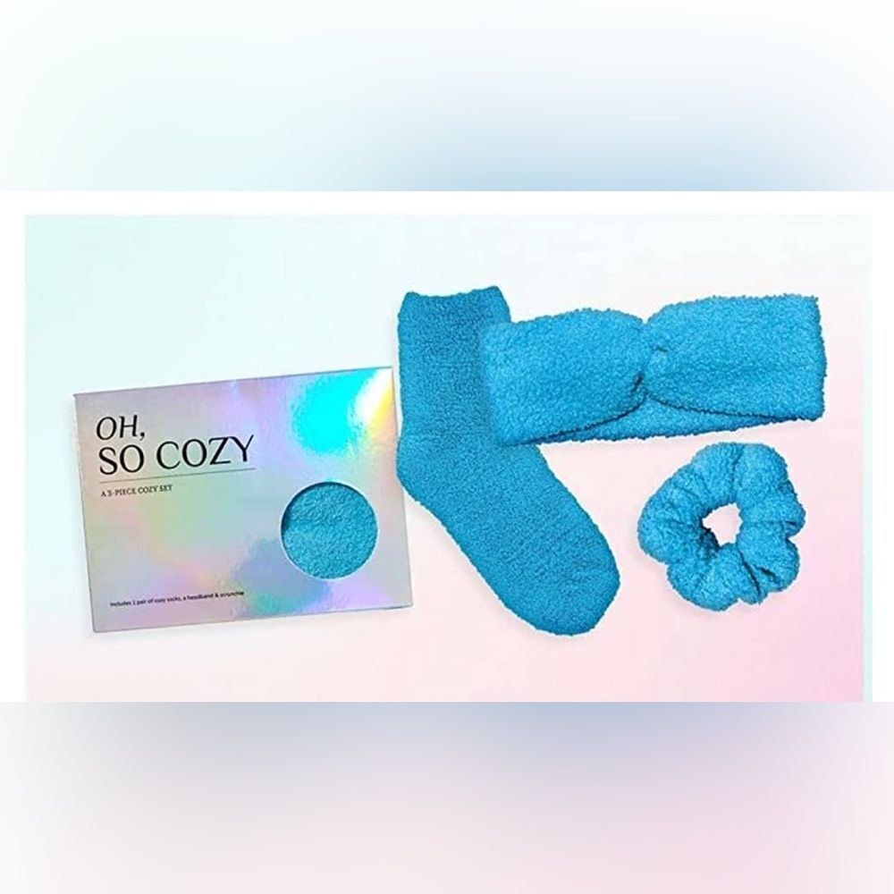 Oh So Cozy BUNDLE of TWO: Cozy socks, scrunchie & headband gift sets